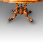 Victorian inlaid walnut oval dining table - Image 9