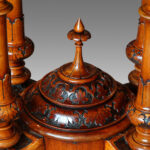 Victorian inlaid walnut oval dining table - Image 4