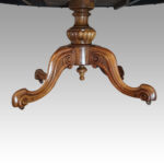 Victorian inlaid walnut oval loo table - Image 7