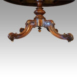 Victorian inlaid walnut oval loo table - Image 8
