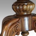 Victorian inlaid walnut oval loo table - Image 8
