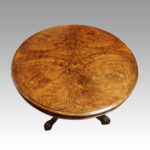 Victorian inlaid walnut oval loo table - Image 2