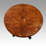 Victorian inlaid walnut oval loo table - Image 2