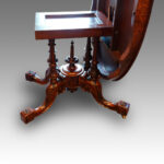 Victorian inlaid walnut oval loo table Now Sold - Image 4