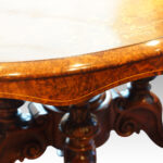 Victorian inlaid walnut oval loo table Now Sold - Image 9