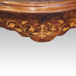 Victorian inlaid walnut oval workbox - Image 5