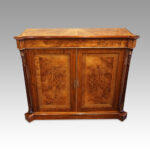 Victorian inlaid walnut pier cabinet