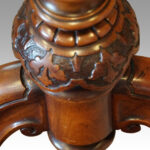 Victorian inlaid walnut serpentine card table - Image 10