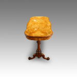 Victorian inlaid walnut serpentine card table - Image 9