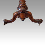 Victorian inlaid walnut serpentine card table - Image 9