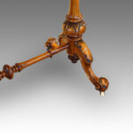 Victorian inlaid walnut serpentine card table - Image 8