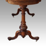 Victorian inlaid walnut serpentine card table - Image 3
