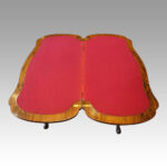 Victorian inlaid walnut serpentine card table - Image 5