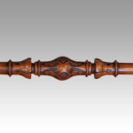 Victorian inlaid walnut serpentine card table - Image 4