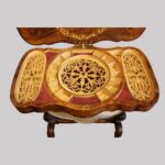 Victorian inlaid walnut sewing table - Image 9