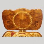 Victorian inlaid walnut sewing table - Image 6