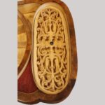 Victorian inlaid walnut sewing table - Image 5