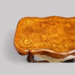 Victorian inlaid walnut sewing table - Image 4