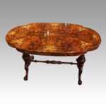 Victorian inlaid walnut shaped centre table - Image 8