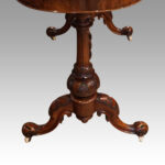 Victorian inlaid walnut shaped centre table - Image 6