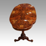 Victorian inlaid walnut shaped centre table - Image 7