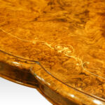 Victorian walnut inlaid shaped loo table - Image 11
