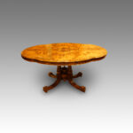Victorian walnut inlaid shaped loo table - Image 7