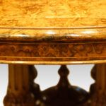 Victorian walnut inlaid shaped loo table - Image 5