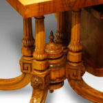 Victorian walnut inlaid shaped loo table - Image 3