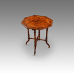 Victorian inlaid walnut wine table - Image 5