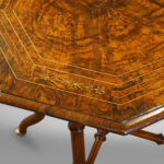 Victorian inlaid walnut wine table - Image 2