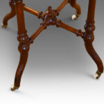 Victorian inlaid walnut wine table - Image 3