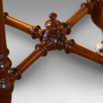 Victorian inlaid walnut wine table - Image 4