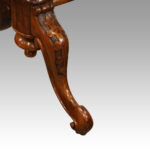 Victorian inlaid walnut workbox card table - Image 7