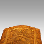 Victorian inlaid walnut workbox card table - Image 5
