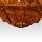Victorian inlaid walnut workbox card table - Image 2