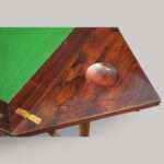 Victorian inlaid rosewood envelope card table - Image 6