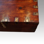 Victorian iron bound officers campaign trunk - Image 7