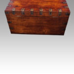 Victorian iron bound officers campaign trunk - Image 4