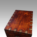 Victorian iron bound officers campaign trunk - Image 3