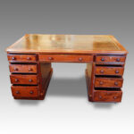 Large Victorian mahogany pedestal desk Now Sold - Image 12