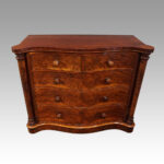 Victorian mahogany serpentine chest