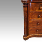 Victorian mahogany serpentine chest - Image 6