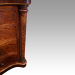 Victorian mahogany serpentine chest - Image 4
