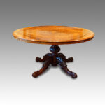 Victorian large burr walnut oval dining table Now Sold - Image 2