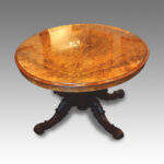 Victorian large burr walnut oval dining table Now Sold - Image 3