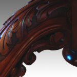 Victorian large burr walnut oval dining table Now Sold - Image 5