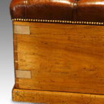 Victorian leather Camphorwood ottoman - Image 8