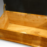 Victorian leather Camphorwood ottoman - Image 5