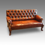 Victorian leather gentlemans club sofa Now Sold